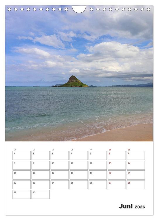 Produktbild: Hawaii - Reiseplaner (Wandkalender 2026 DIN A4 hoch), CALVENDO Monatskalender