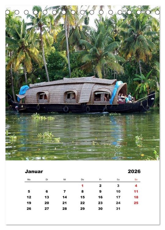 Produktbild: Indien erleben (Tischkalender 2026 DIN A5 hoch), CALVENDO Monatskalender