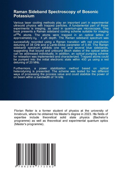 Produktbild: Raman Sideband Spectroscopy of Bosonic Potassium