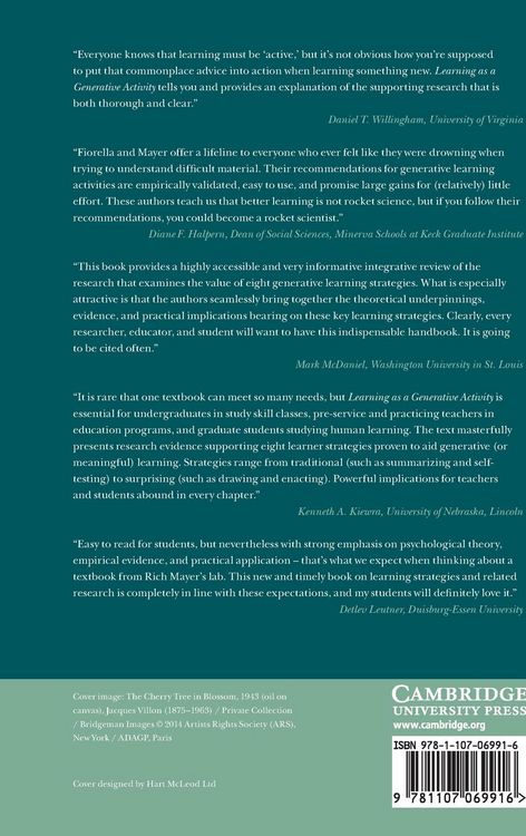 Produktbild: Learning as a Generative Activity