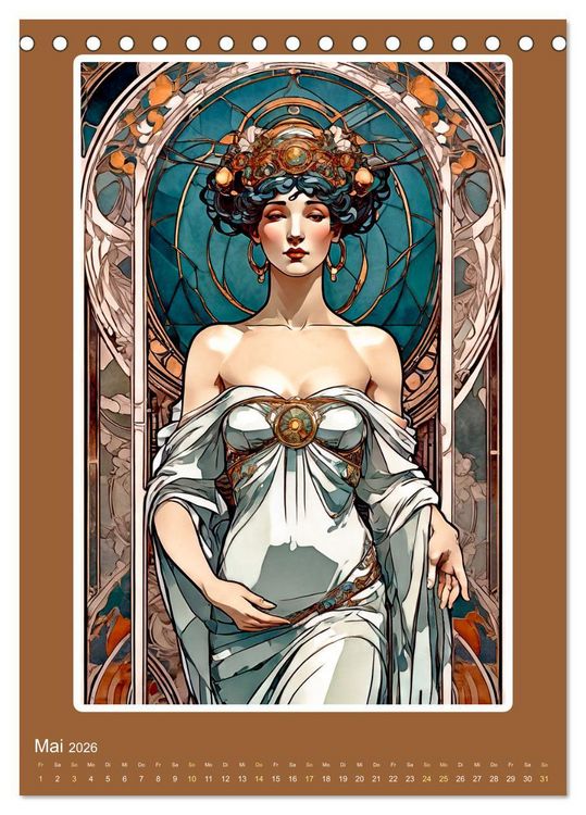 Produktbild: Illustrationskunst der Belle &Eacute;poque (Tischkalender 2026 DIN A5 hoch), CALVENDO Monatskalender