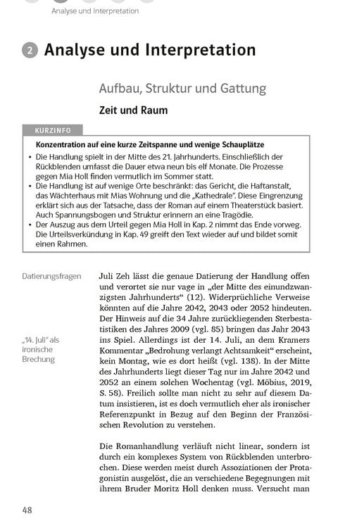 Produktbild: Lekt&uuml;rehilfen Juli Zeh, Corpus Delicti. Ein Prozess