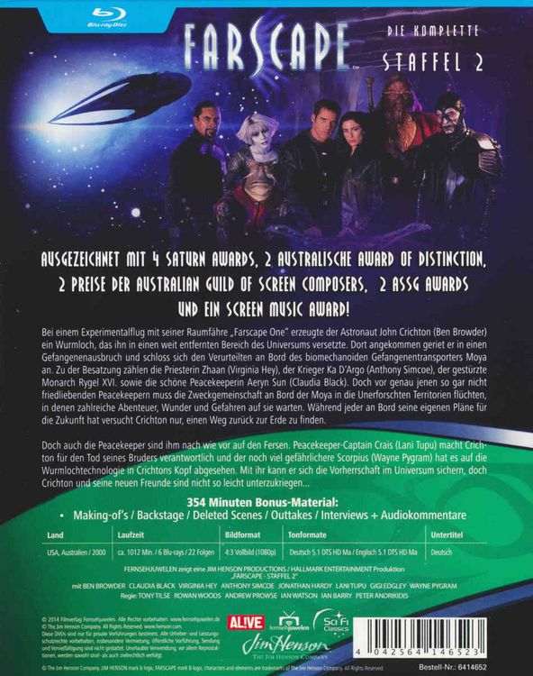 Produktbild: Farscape - Verschollen im All - Staffel 2 [6 BRs]