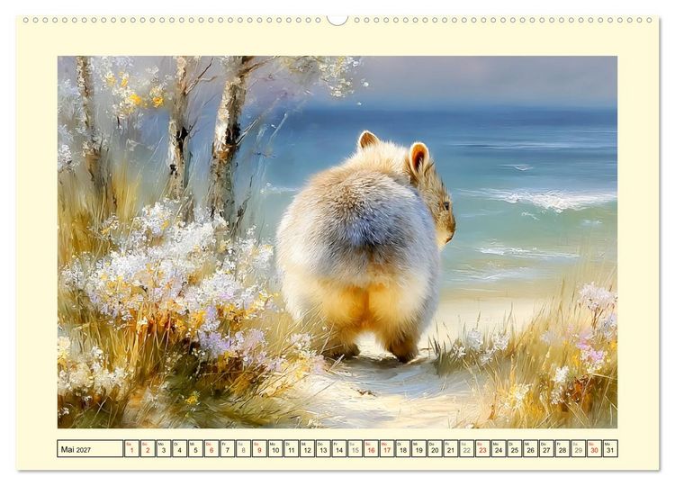 Produktbild: Wombats. Australiens liebenswerte Beuteltiere (hochwertiger Premium Wandkalender 2027 DIN A2 quer), Kunstdruck in Hochglanz