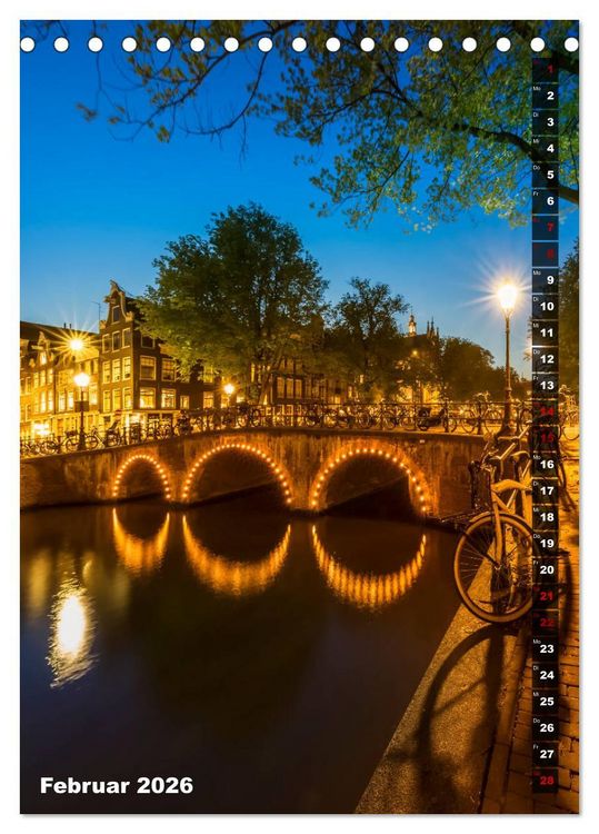 Produktbild: AMSTERDAM Charmantes Stadtherz (Tischkalender 2026 DIN A5 hoch), CALVENDO Monatskalender