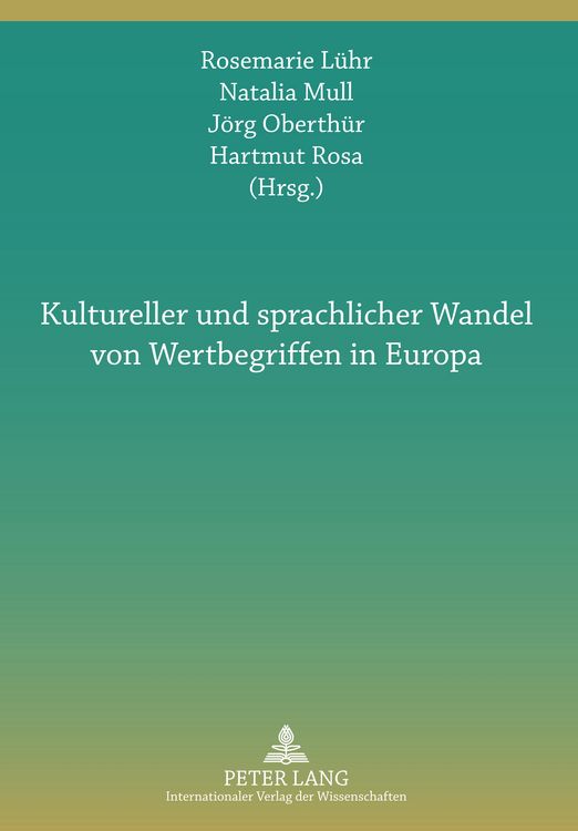 Produktbild: Kultureller und sprachlicher Wandel von Wertbegriffen in Europa