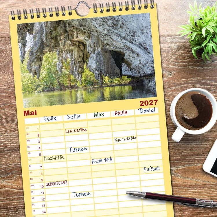 Produktbild: Familienplaner 2027 - Thailand - Die Sch&ouml;nheit Asiens mit 5 Spalten (Wandkalender, 21 x 45 cm) CALVENDO