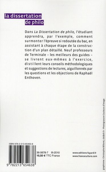Produktbild: La Dissertation de Philo