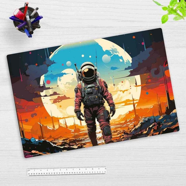 Produktbild: Cover-your-desk Schreibtischunterlage f&uuml;r Kinder und Erwachsene Science Fiction Astronaut, aus hochwertigem Vinyl, 60 x 40 cm