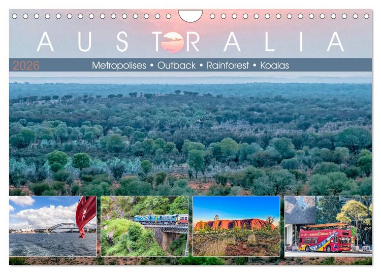 Produktbild: Australia - Metropolises &bull; Outback &bull; Rainforest &bull; Koalas (Wall Calendar 2026 DIN A4 landscape), CALVENDO 12 Month Wall Calendar