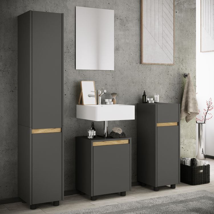 Produktbild: 4-tlg. Badm&ouml;bel Set Komplett Badschrank Cosila M