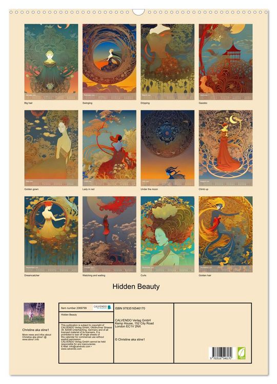 Produktbild: Hidden Beauty (Wall Calendar 2026 DIN A2 portrait), CALVENDO 12 Month Wall Calendar