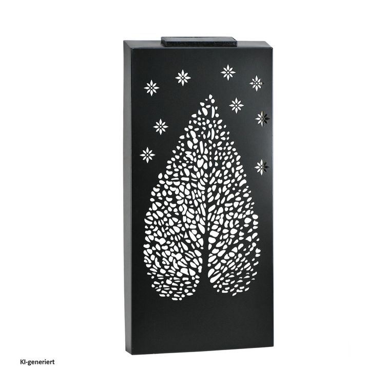 Produktbild: HTI-Living Wandleuchte aus Metall mit Schattenspiel Blattmotiv
