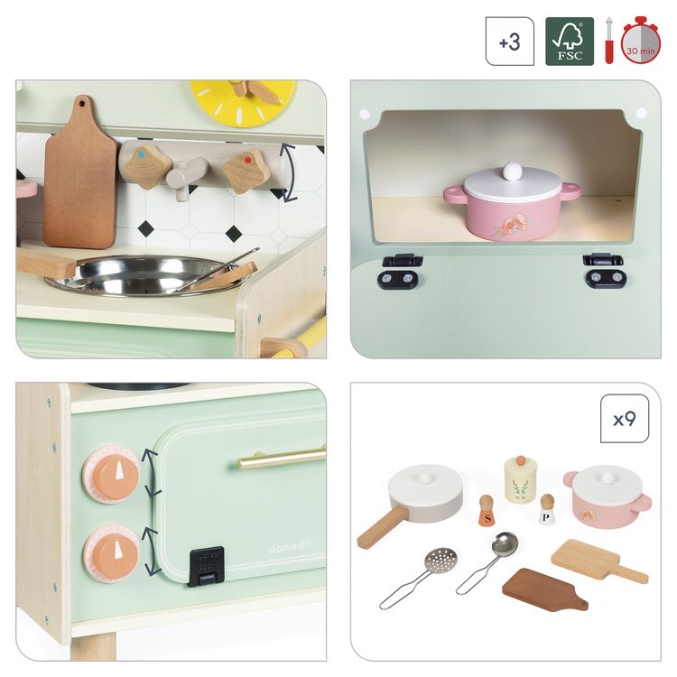 Produktbild: Spielk&uuml;che 'Liebe Omama' &ndash; Kompakte Kitchenette mit Zubeh&ouml;r