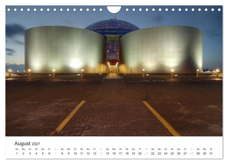 Produktbild: Reykjav&igrave;k 64&deg; 08' N (Wandkalender 2027 DIN A4 quer), CALVENDO Monatskalender