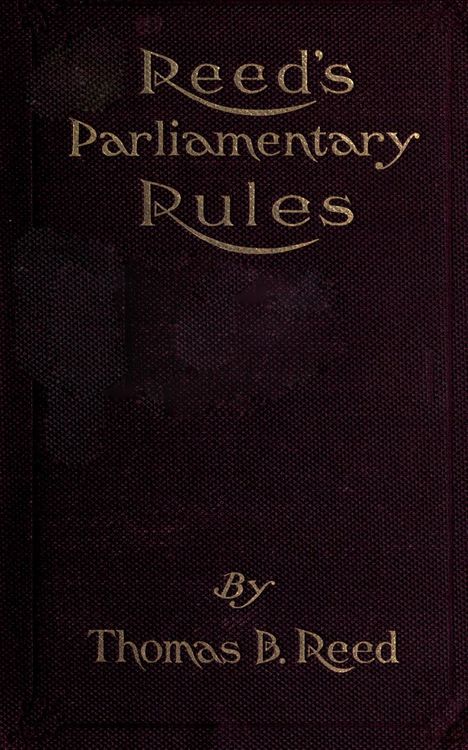 Produktbild: Reed's Parliamentary Rules: A Manual of General Parliamentary Law