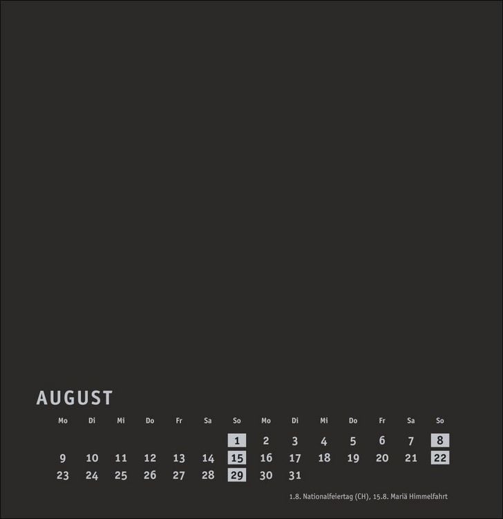 Produktbild: Premium-Bastelkalender schwarz gro&szlig; 2027