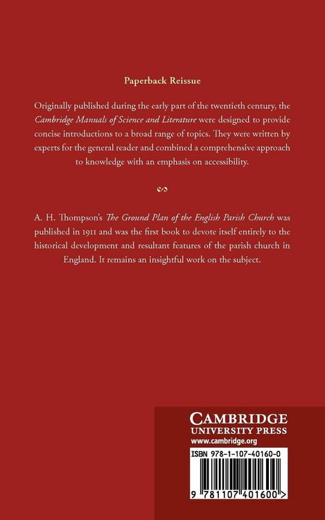 Produktbild: The Ground Plan of the English Parish Church