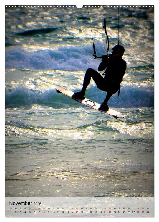Produktbild: Kitesurfen - Fun pur (Wandkalender 2026 DIN A2 hoch), CALVENDO Monatskalender