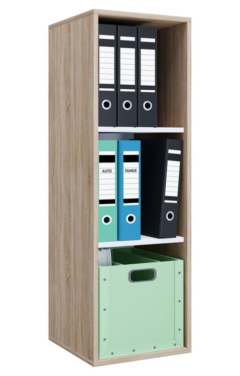 Produktbild: Holz B&uuml;ro Regal B&uuml;cher Ordner Aktenregal Lona l 3f
