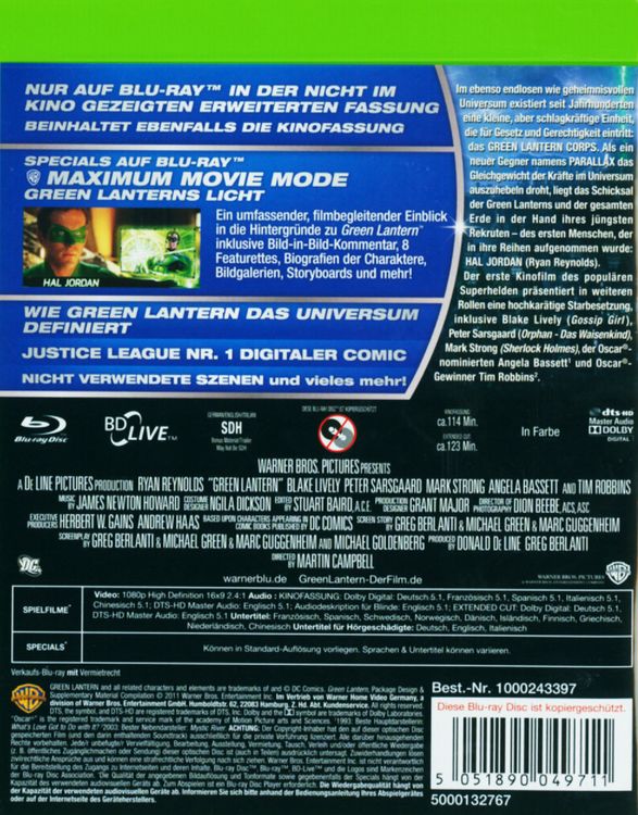 Produktbild: Green Lantern - Extended Cut