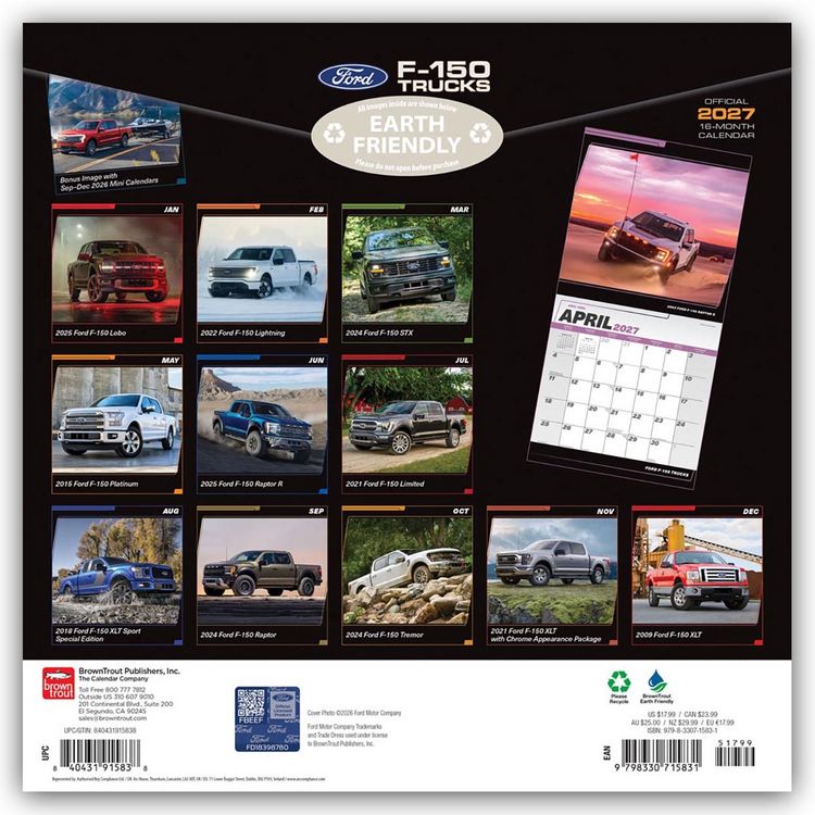 Produktbild: Ford F-150 Trucks 2027 &ndash; 16-Monatskalender