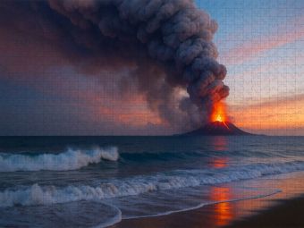 Produktbild: CALVENDO Puzzle Inselvulkan im Meer | 1000 Teile Lege-Gr&ouml;&szlig;e 64x48cm Foto-Puzzle f&uuml;r gl&uuml;ckliche Stunden