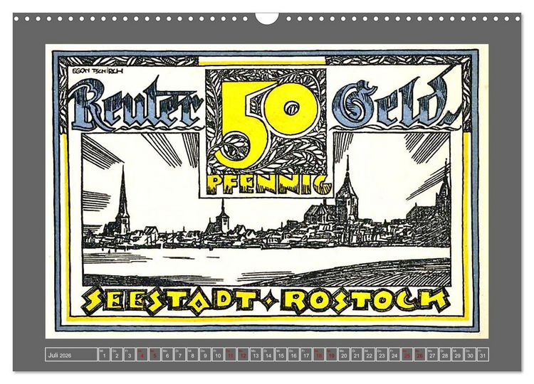 Produktbild: Gru&szlig; aus Rostock (Wandkalender 2026 DIN A3 quer), CALVENDO Monatskalender