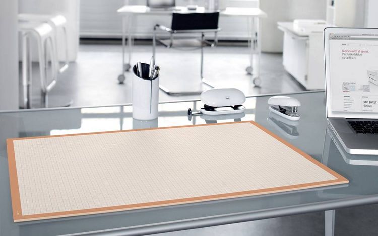 Produktbild: SIGEL Schreibunterlage, orange millimeterkariert mit Zierrand orange