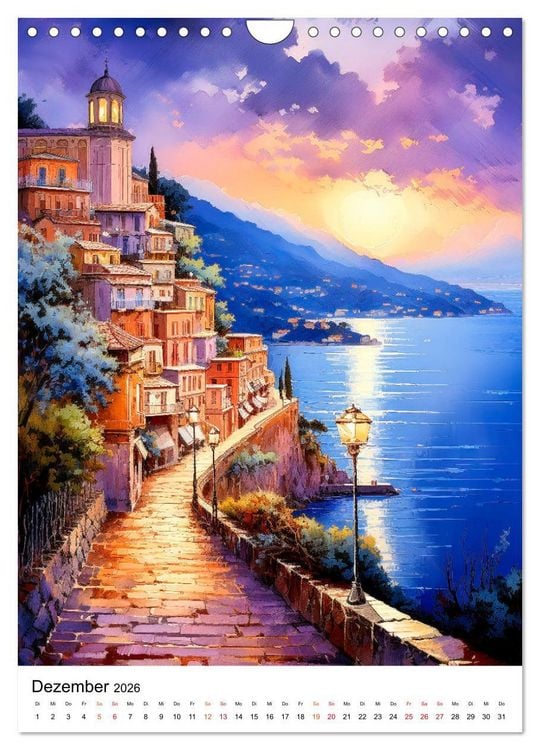 Produktbild: Italienische Riviera - wundersch&ouml;ne K&uuml;ste (Wandkalender 2026 DIN A4 hoch), CALVENDO Monatskalender
