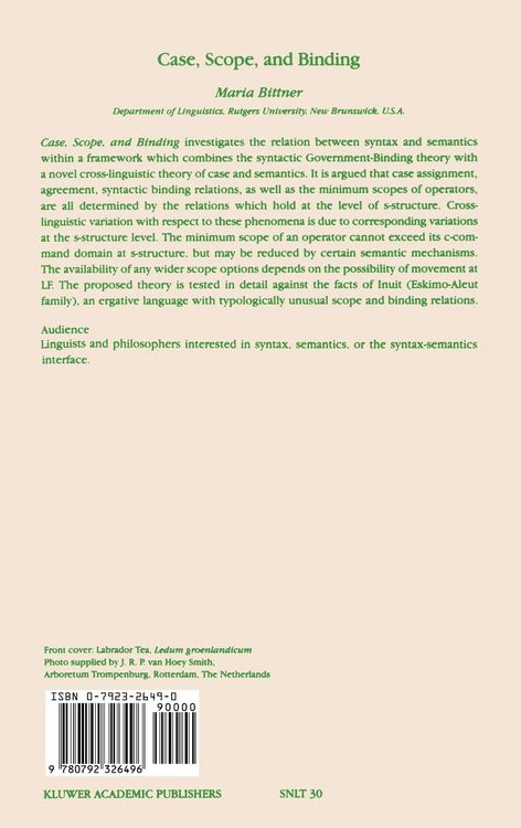 Produktbild: Case, Scope, and Binding