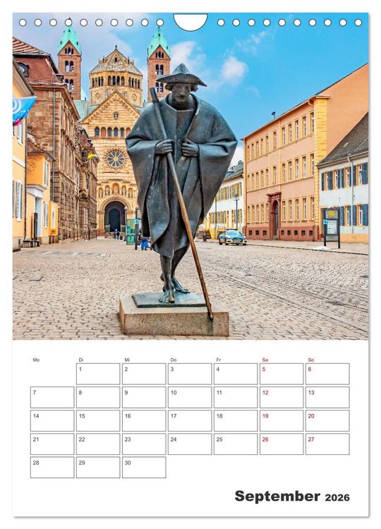Produktbild: Stadt Speyer - Reiseplaner (Wandkalender 2026 DIN A4 hoch), CALVENDO Monatskalender