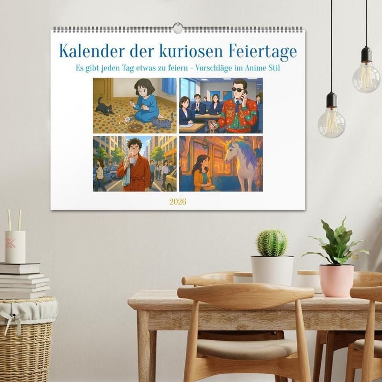 Produktbild: Kalender der kuriosen Feiertage (Wandkalender 2026 DIN A2 quer), CALVENDO Monatskalender