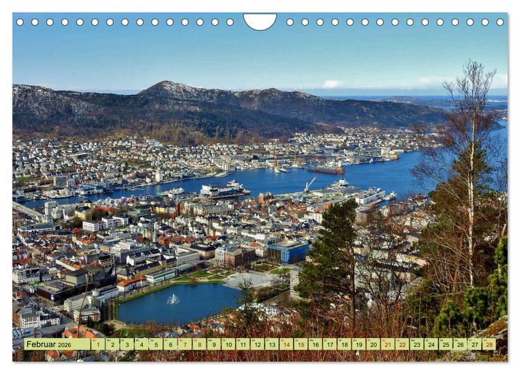 Produktbild: Wundersch&ouml;nes Bergen. Norwegens Tor zum Fjordland (Wandkalender 2026 DIN A4 quer), CALVENDO Monatskalender