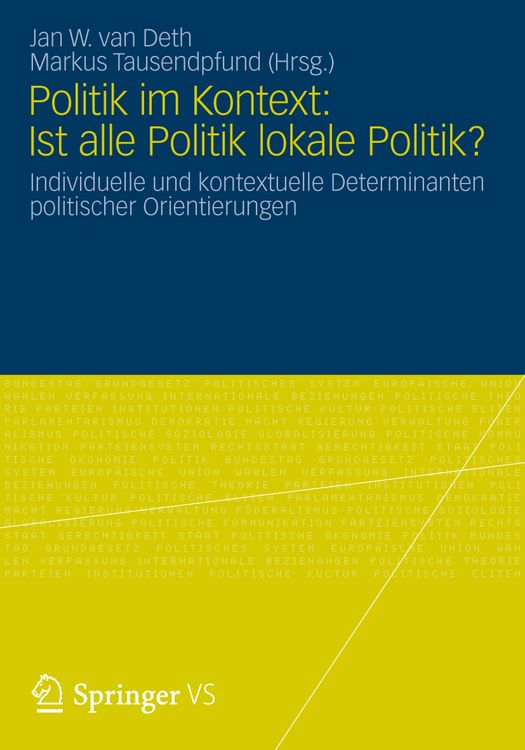 Produktbild: Politik im Kontext: Ist alle Politik lokale Politik?