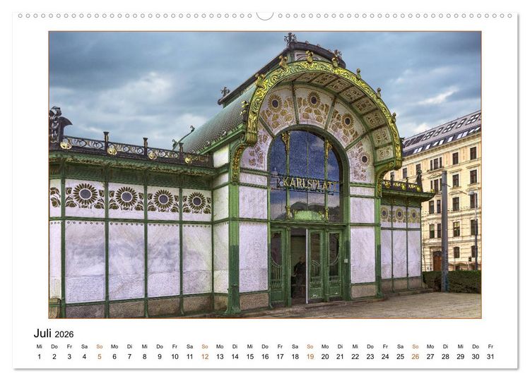 Produktbild: Otto Wagners Wien (Wandkalender 2026 DIN A2 quer), CALVENDO Monatskalender
