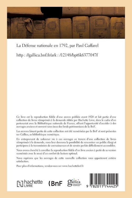 Produktbild: La D&eacute;fense nationale en 1792