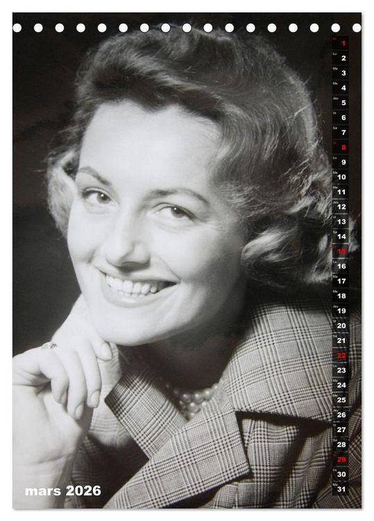 Produktbild: Deux mannequins des ann&eacute;es 1950 - Les jumelles Thea et Helga (Calendrier de bureau 2026 DIN A5 horizontal), CALVENDO calendrier mensuel