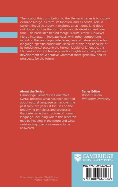 Produktbild: Merge and the Strong Minimalist Thesis