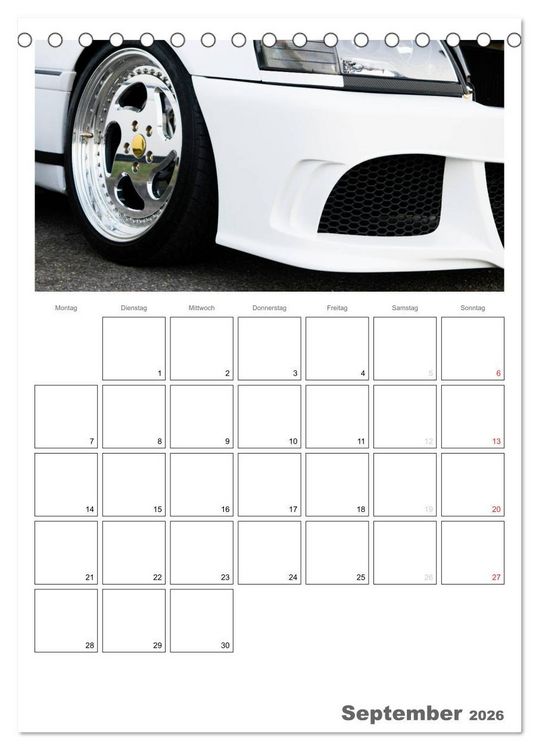 Produktbild: Tuning Power Planer (Tischkalender 2026 DIN A5 hoch), CALVENDO Monatskalender
