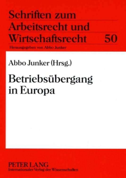 Produktbild: Betriebs&uuml;bergang in Europa