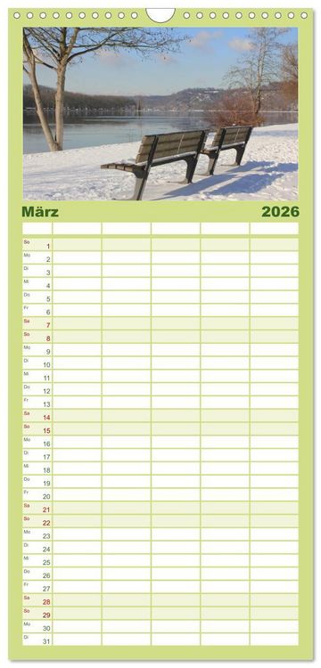 Produktbild: Familienplaner 2026 - Baldeneysee - Oase der Ruhe mit 5 Spalten (Wandkalender, 21 x 45 cm) CALVENDO