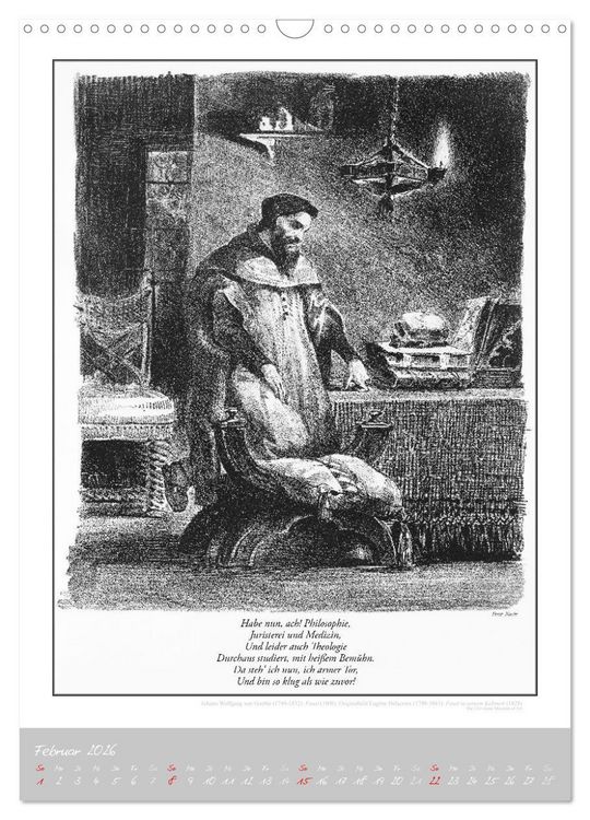 Produktbild: Faust - Weltliteraturkalender (Wandkalender 2026 DIN A3 hoch), CALVENDO Monatskalender