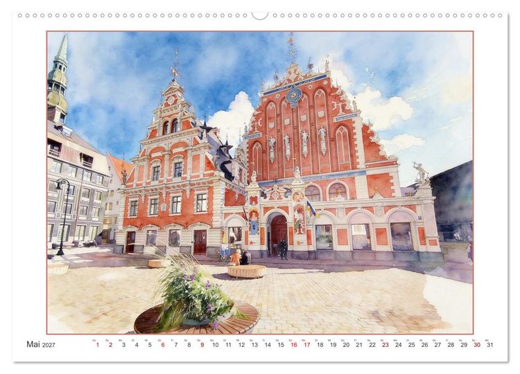 Produktbild: Hauptstadtreise durch's Baltikum (Wandkalender 2027 DIN A2 quer), CALVENDO Monatskalender