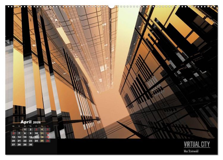 Produktbild: VIRTUAL CITY 2026 CH-Version (Wandkalender 2026 DIN A2 quer), CALVENDO Monatskalender