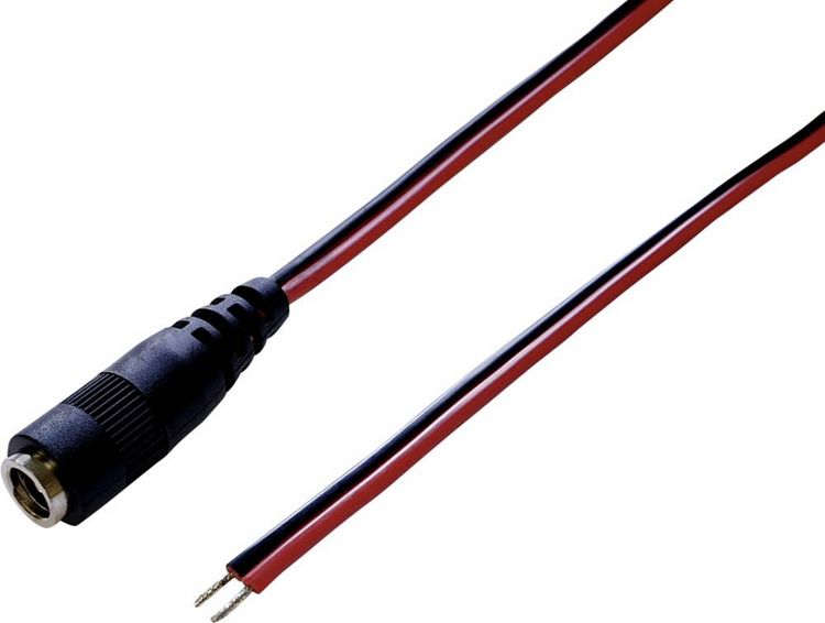 Produktbild: BKL Electronic 072064 Niedervolt-Anschlusskabel Niedervolt-Buchse - offene Kabelenden 5.5 mm 2.5 mm 2.5 mm 2.00 m 1 St.