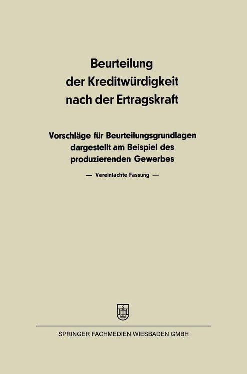 Produktbild: Beurteilung der Kreditw&uuml;rdigkeit nach der Ertragskraft