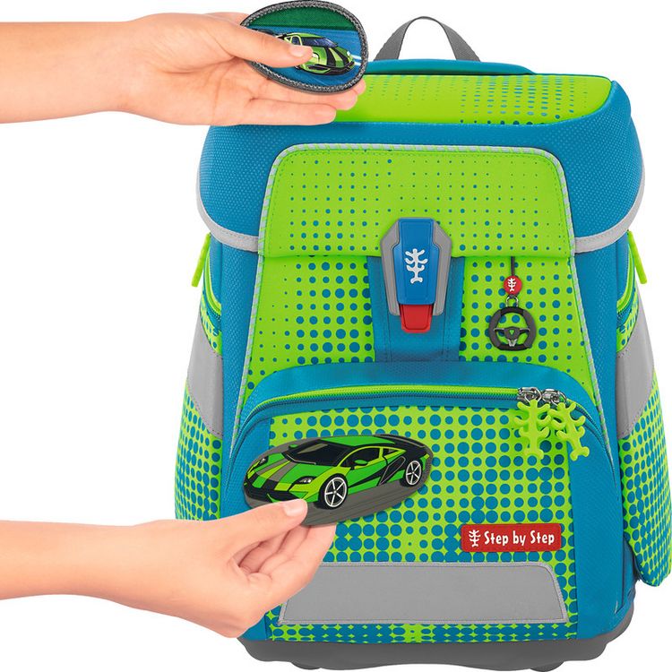 Produktbild: STEP BY STEP&reg; Schulrucksack Zubeh&ouml;rset Magic Mags, Race Car Chuck