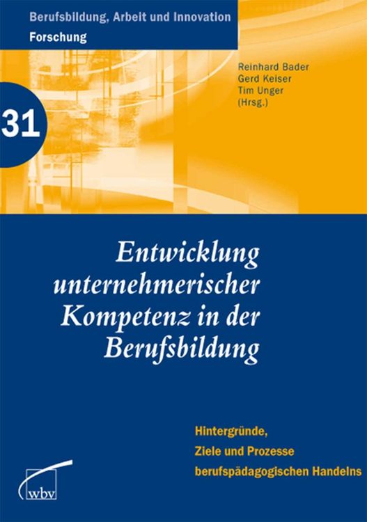Produktbild: Entwicklung unternehmerischer Kompetenz in der Berufsbildung