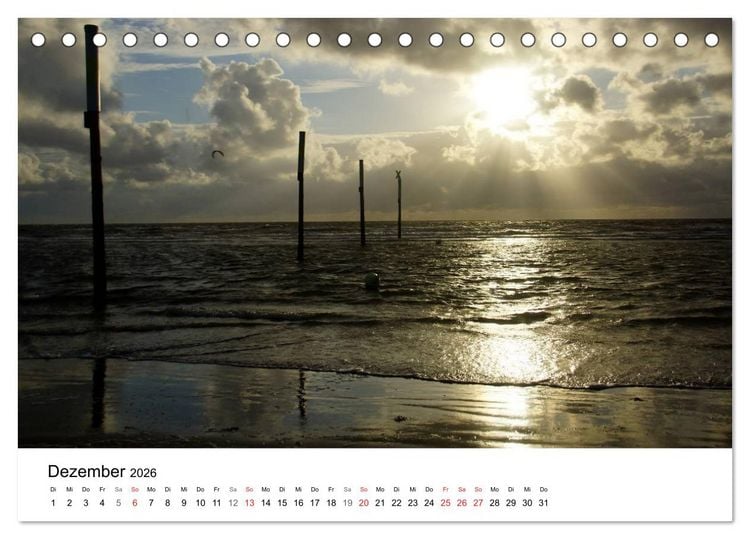 Produktbild: St. Peter Ording 2026 (Tischkalender 2026 DIN A5 quer), CALVENDO Monatskalender